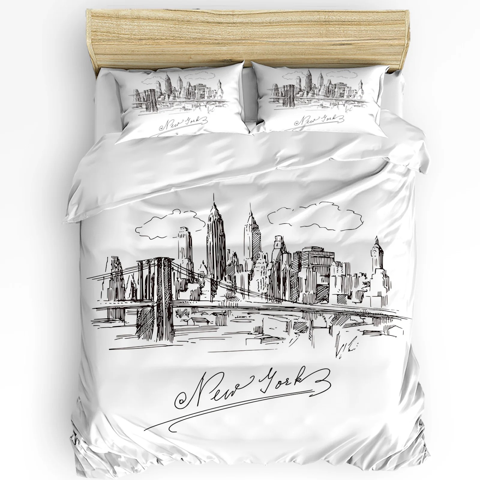 Home Textiles New York - Set Sprei Kasur & Sarung Bantal