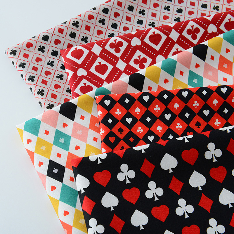 Home Textiles Products - Ins Poker Elemen Katun Kain Cetak