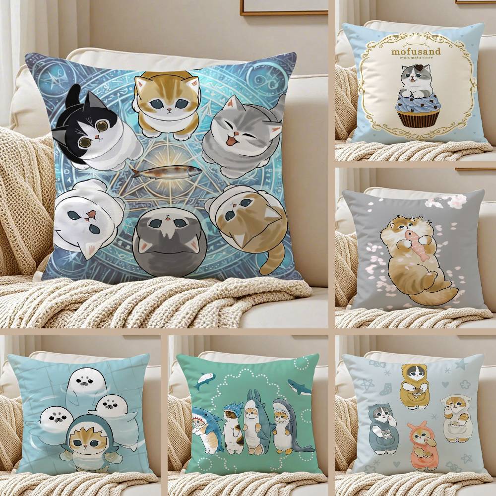 Luxury Home Textiles Usa - Sarung Bantal Kucing Mofusand Mewah dan