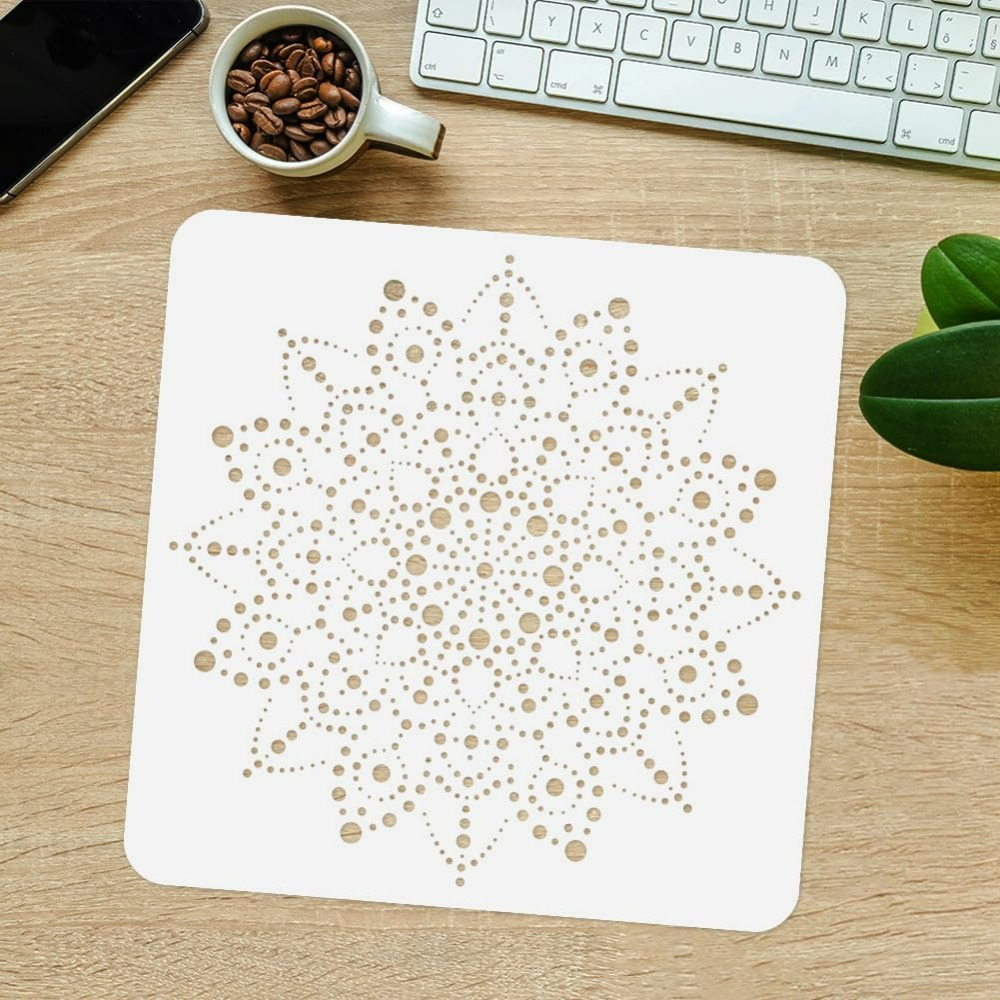 Templat Stensil Mandala Titik  - Home Textiles Products ulasan dan harga