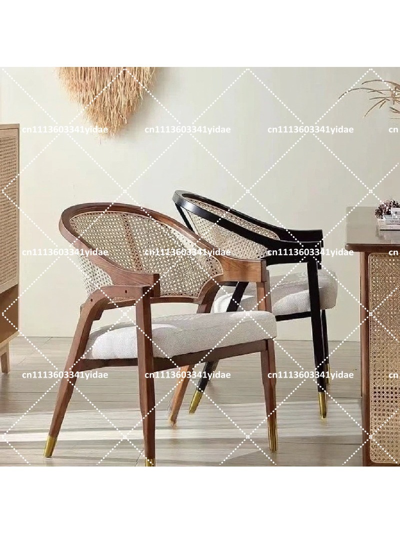 Kursi Makan Kayu Solid dengan  - Home Textiles Fabric ulasan dan harga