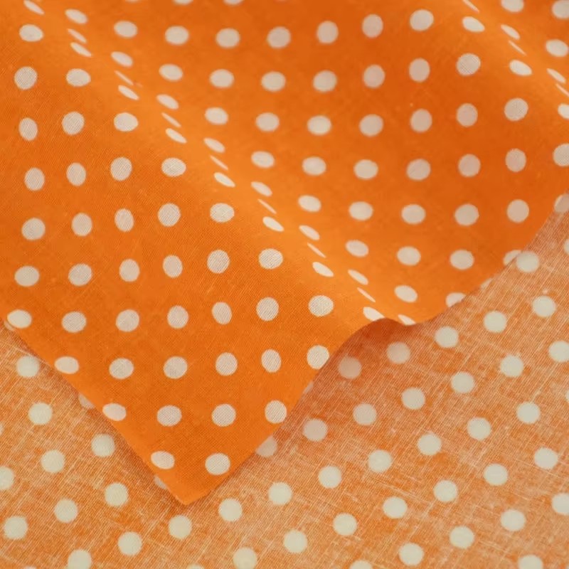 50X150CM Putih Oranye Polka Do - Home Textiles Fabric ulasan dan harga