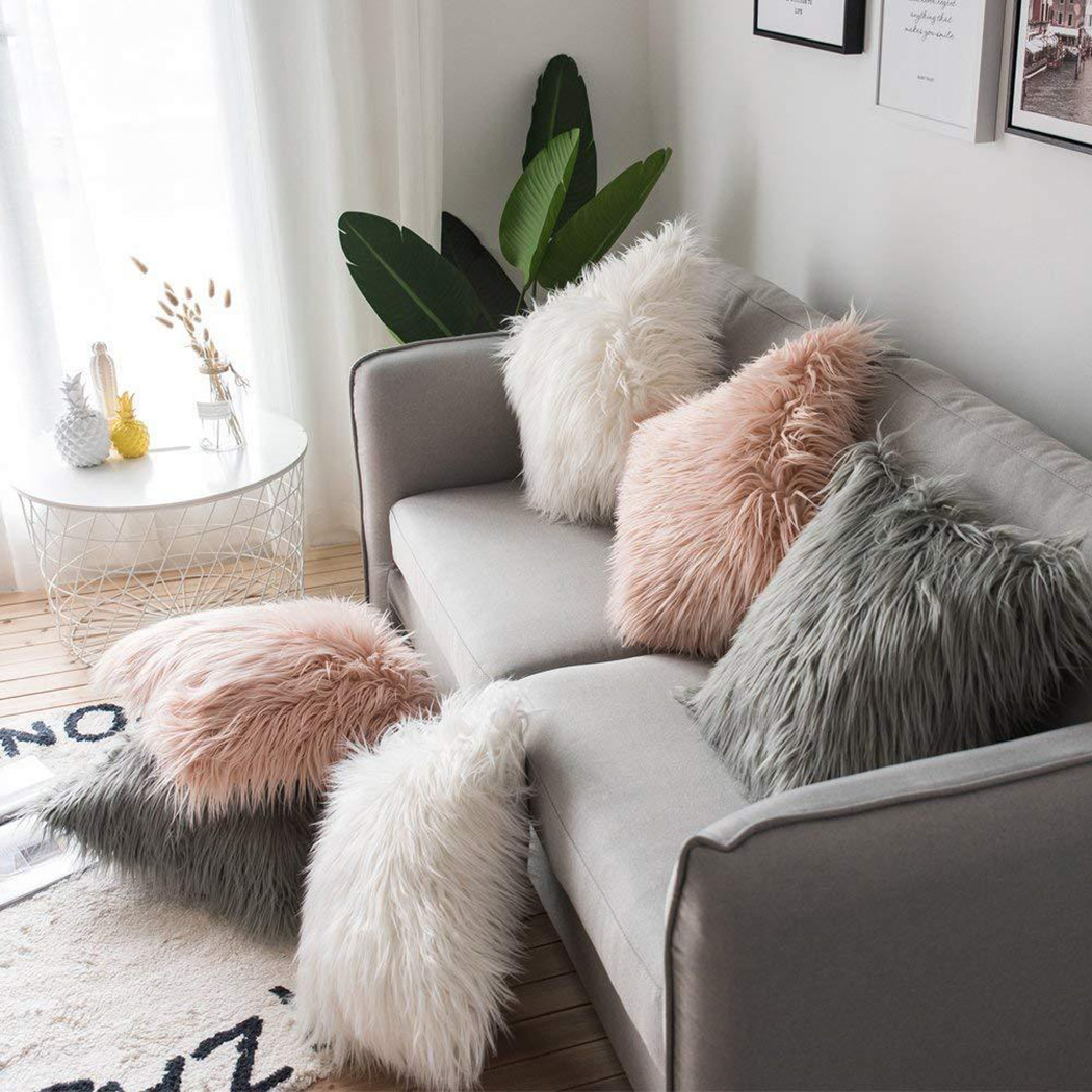 Sarung Bantal Sofa Berbulu Pan - Luxury Home Textiles Usa ulasan dan harga