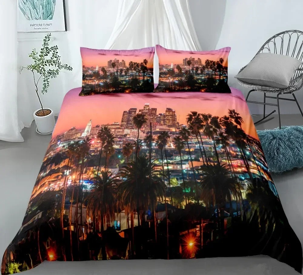 Set Sprei 3D Print Pemandangan - Home Textiles New York ulasan dan harga