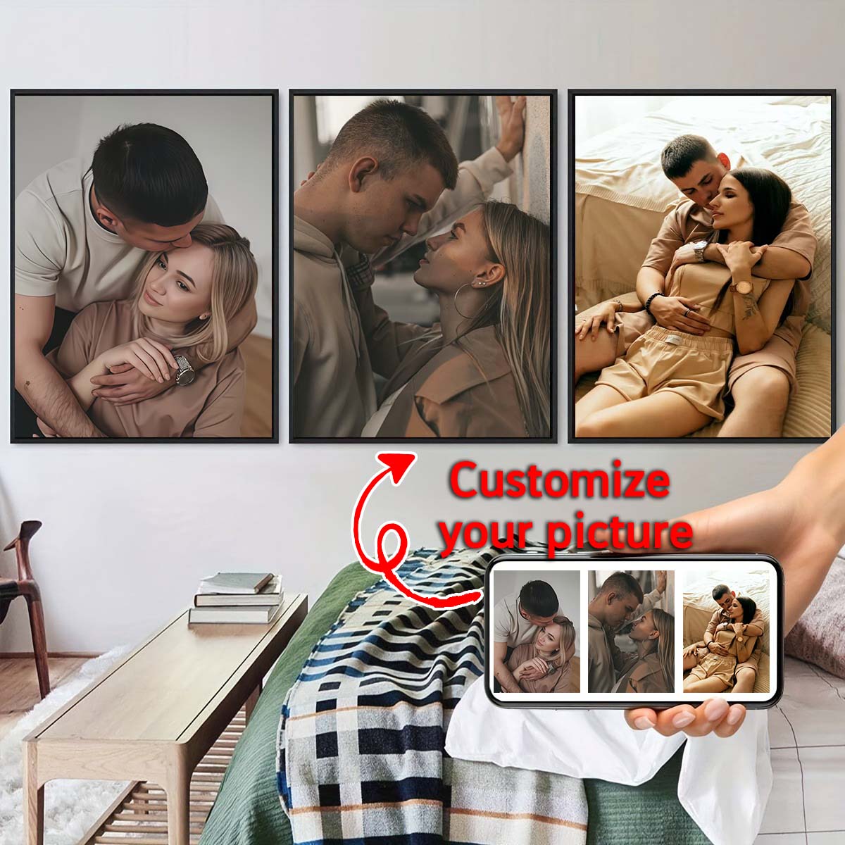 Triptych - Lukisan minyak bing - Home Textiles Fabric ulasan dan harga