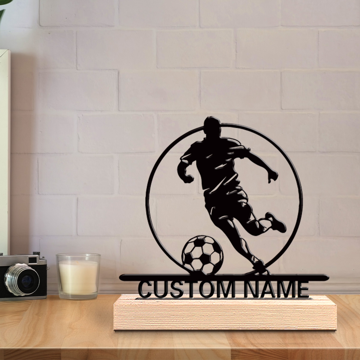 Patung Logam Pemain Sepak Bola - Home Textiles Products ulasan dan harga