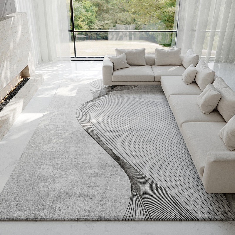 Karpet Abu-abu Muda Abstrak Ka - Luxury Home Textiles Usa ulasan dan harga