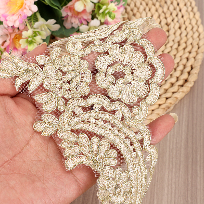 1Yard 4.7cm lebar indah emas C - Home Lines Textiles ulasan dan harga