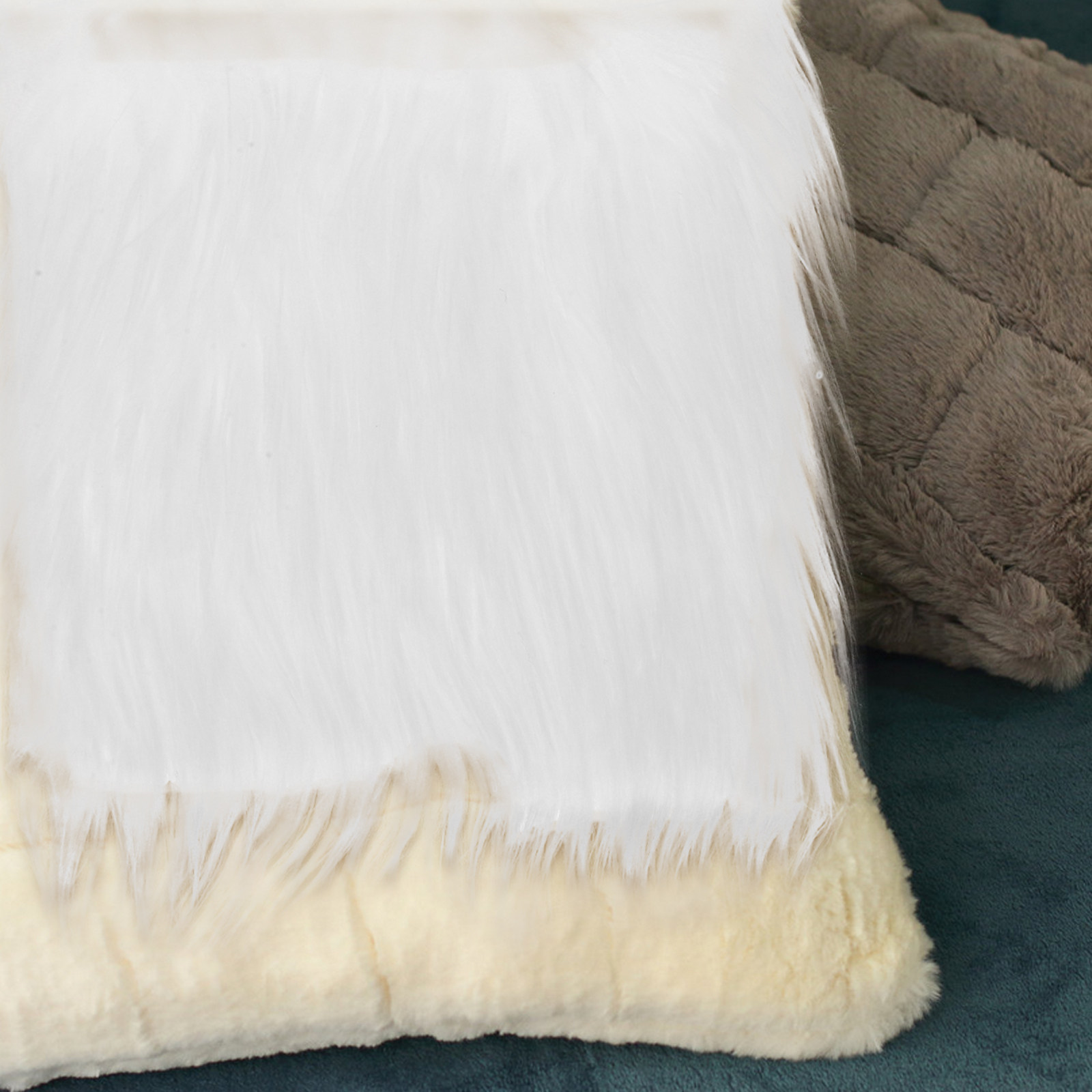 2 Buah Kain Imitasi Bulu Panja - Home Textiles Fabric ulasan dan harga