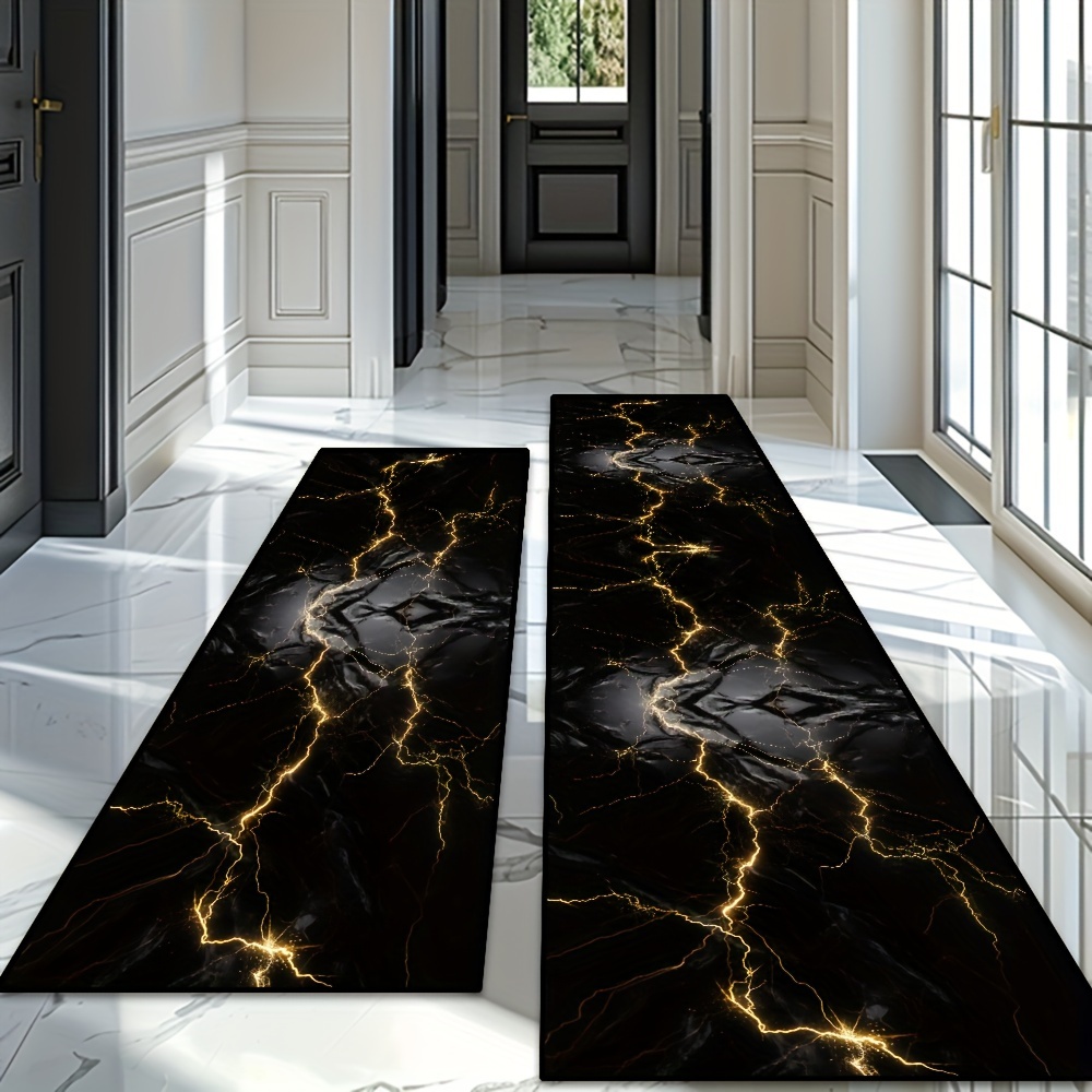 Karpet Strip Marmer Emas Hitam - Luxury Home Textiles Usa ulasan dan harga