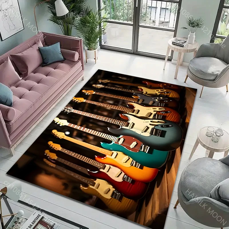 Karpet Pola Gitar Rock Pecinta - Luxury Home Textiles Usa ulasan dan harga