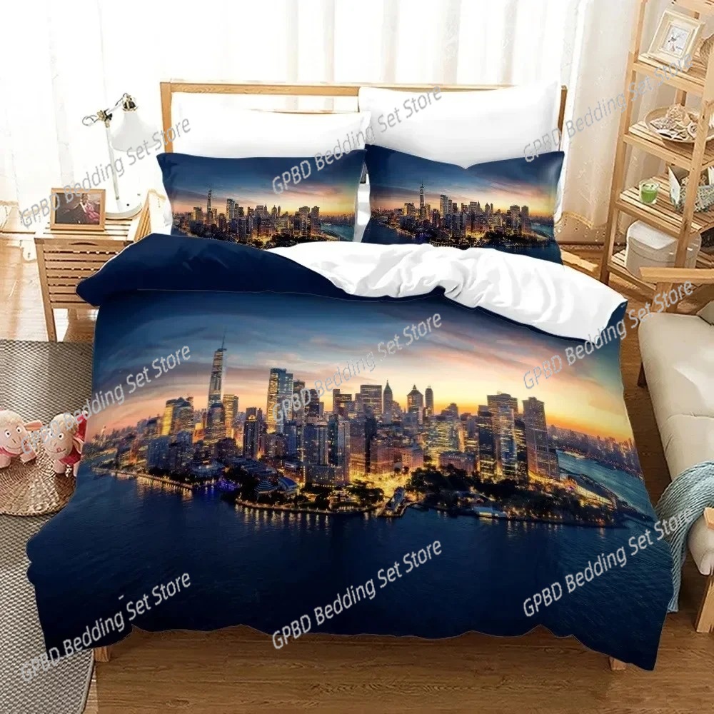 Set Sprei 3D Print Pemandangan - Home Textiles New York ulasan dan harga