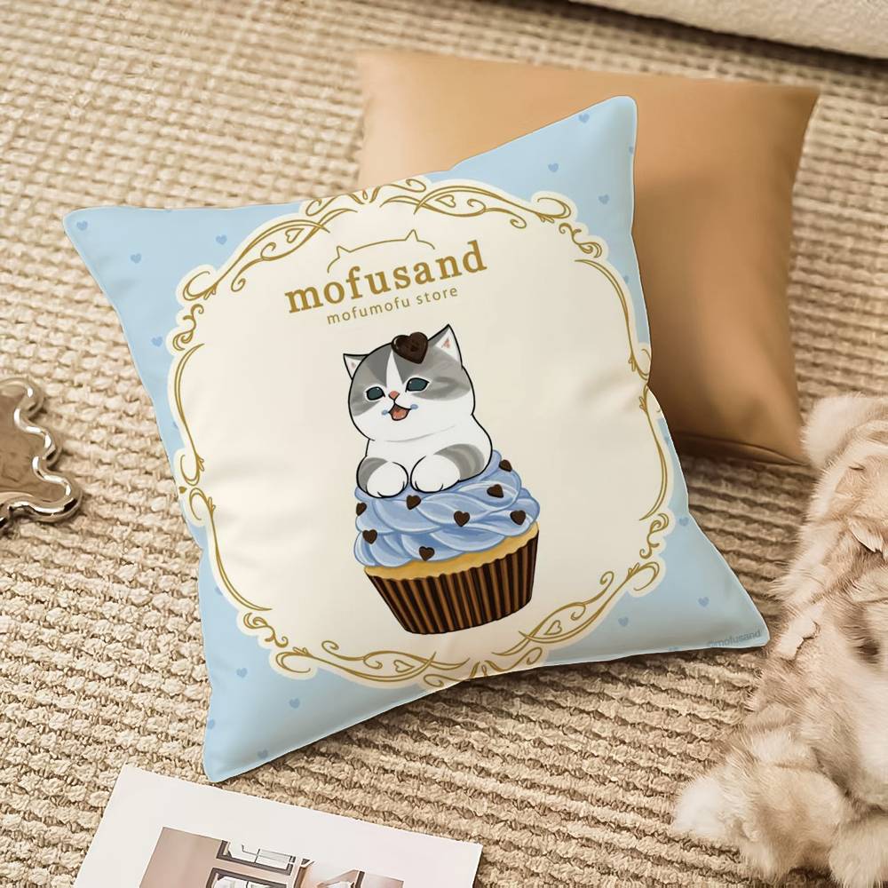 Sarung Bantal Kucing Mofusand  - Luxury Home Textiles Usa ulasan dan harga