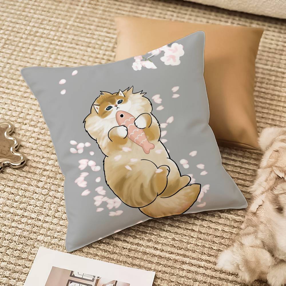 Sarung Bantal Kucing Mofusand  - Luxury Home Textiles Usa ulasan dan harga