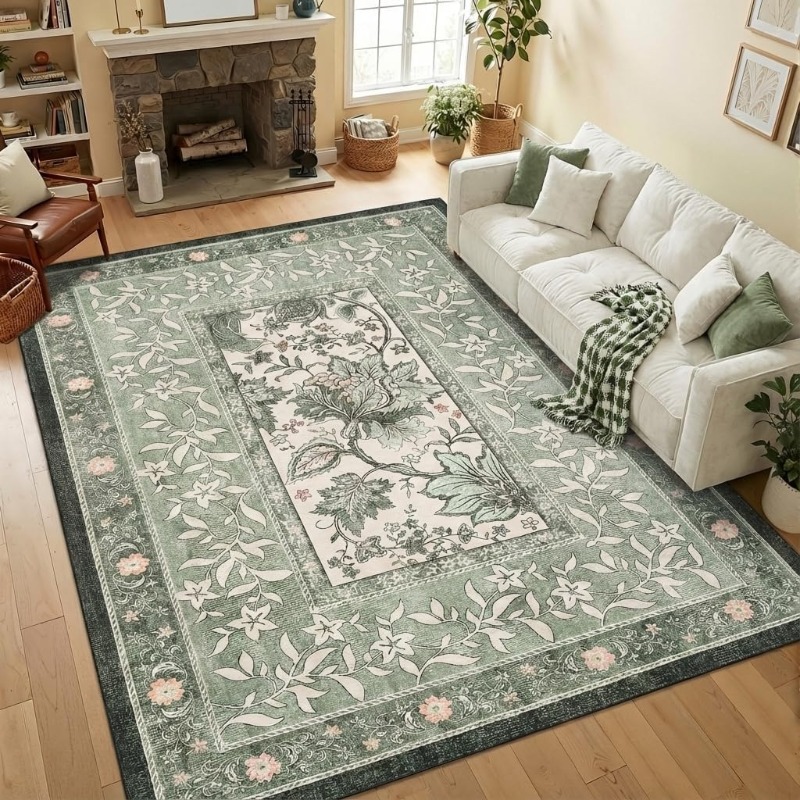 Karpet Cetak Tanaman Retro unt - Home Lines Textiles ulasan dan harga