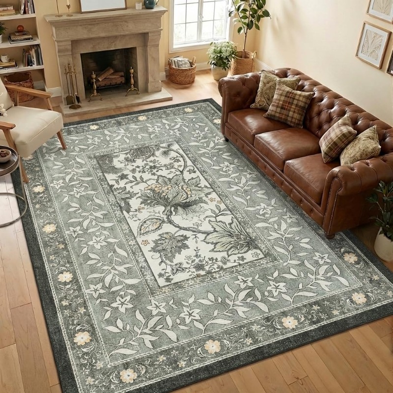 Karpet Cetak Tanaman Retro unt - Home Lines Textiles ulasan dan harga