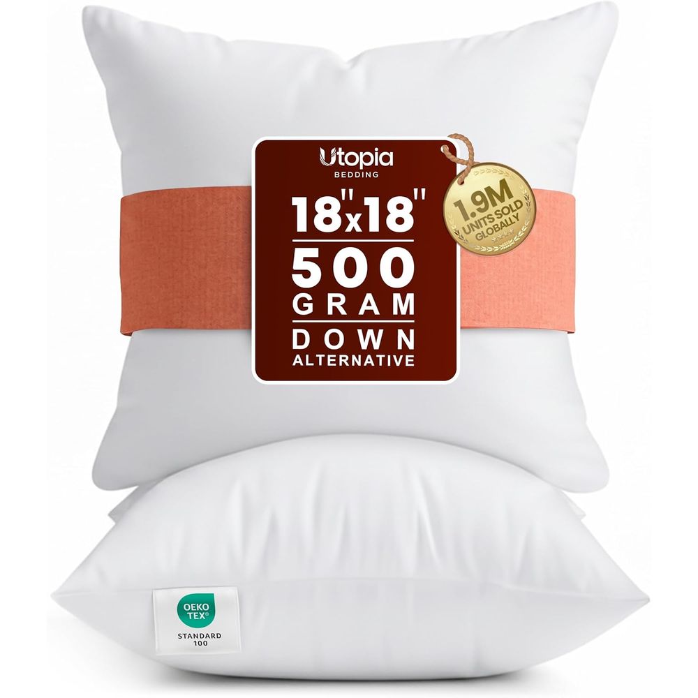 Sepasang Bantal Putih Ukuran 1 - Pillow Insert 18X18 ulasan dan harga
