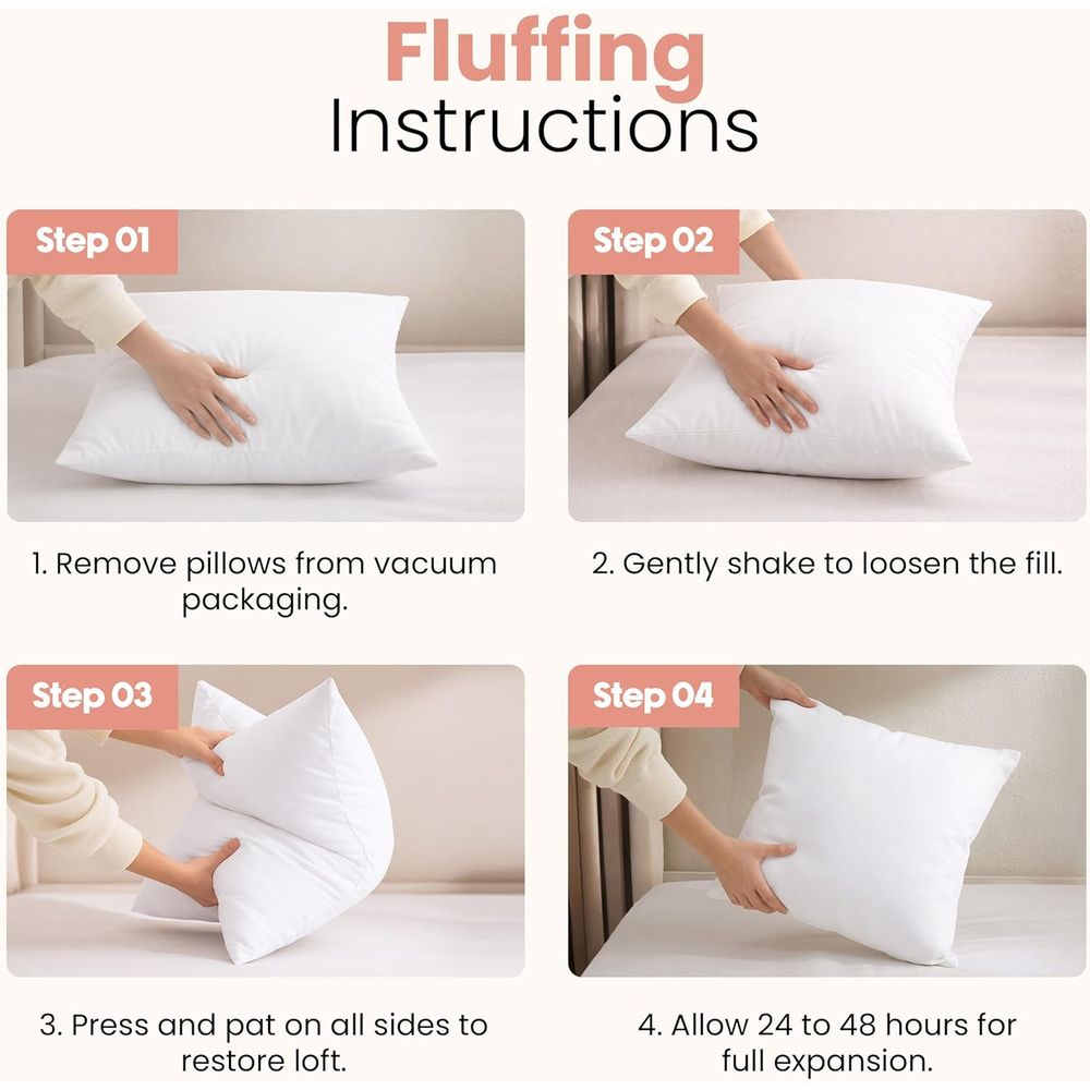 Sepasang Bantal Putih Ukuran 1 - Pillow Insert 18X18 ulasan dan harga